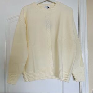 NWT Area Stars Classic Cream Gilly Cable Knit Sweater Top - Retails $150 | Large